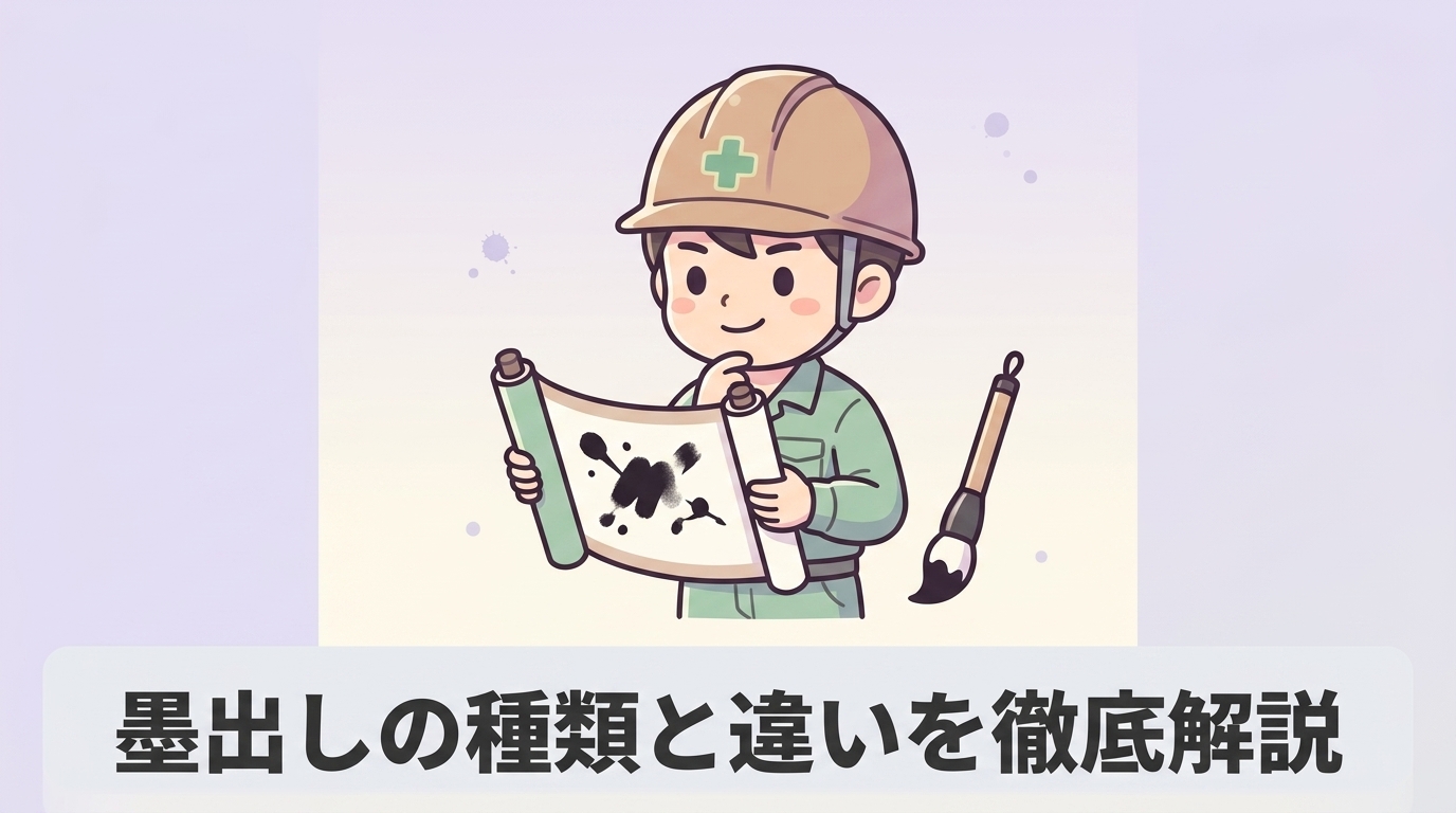 返り墨や芯墨など墨出しの種類と意味や違いを解説