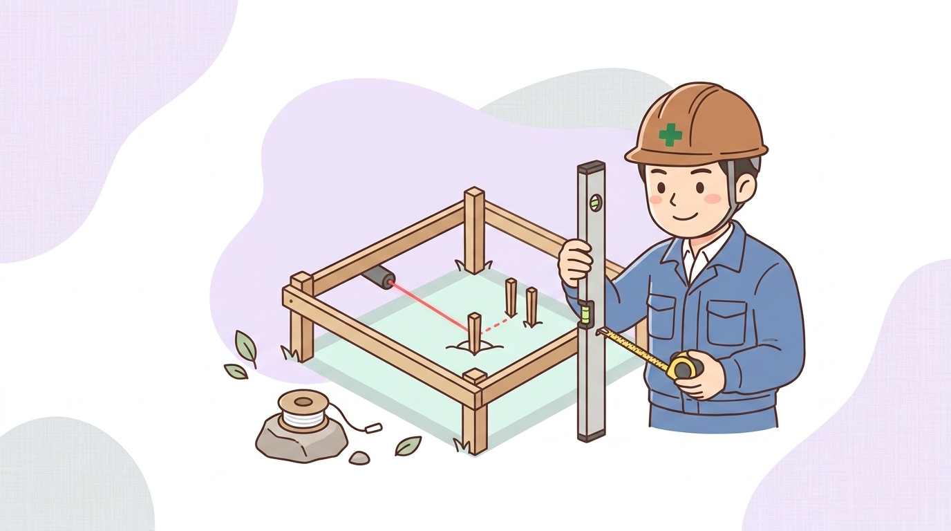 遣り方と墨出しのやり方やBM設定と基本墨出しの手順