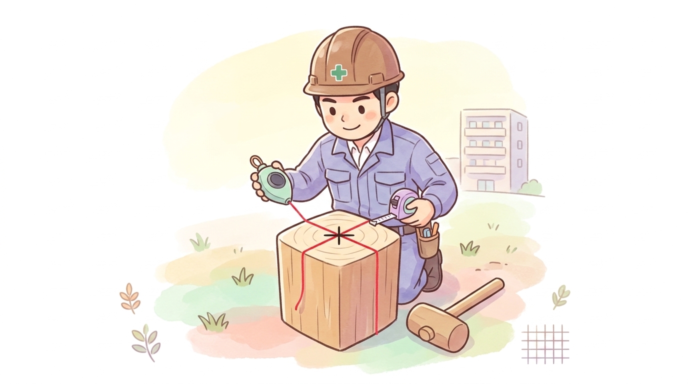 杭工事の墨出しのやり方と現場の基本