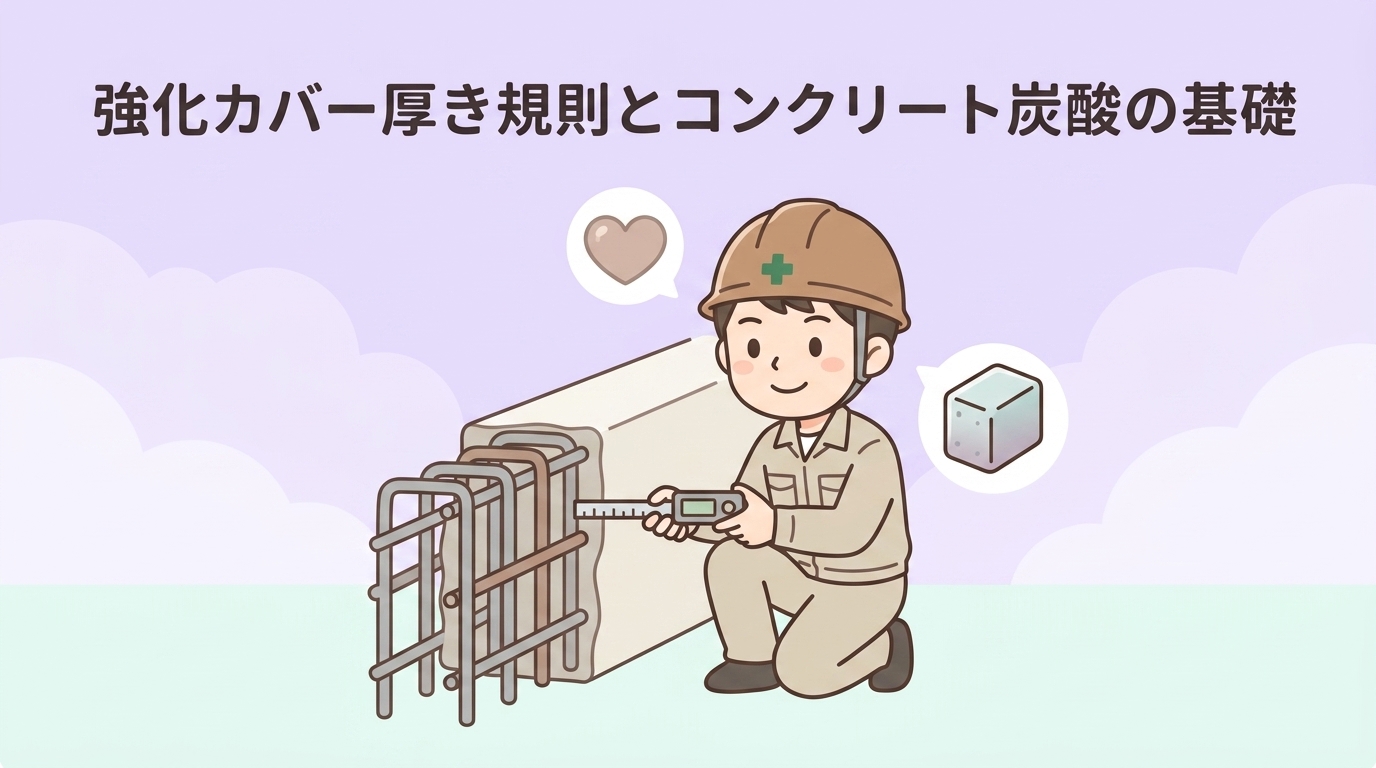 鉄筋のかぶり厚さ規定とコンクリート中性化の基本