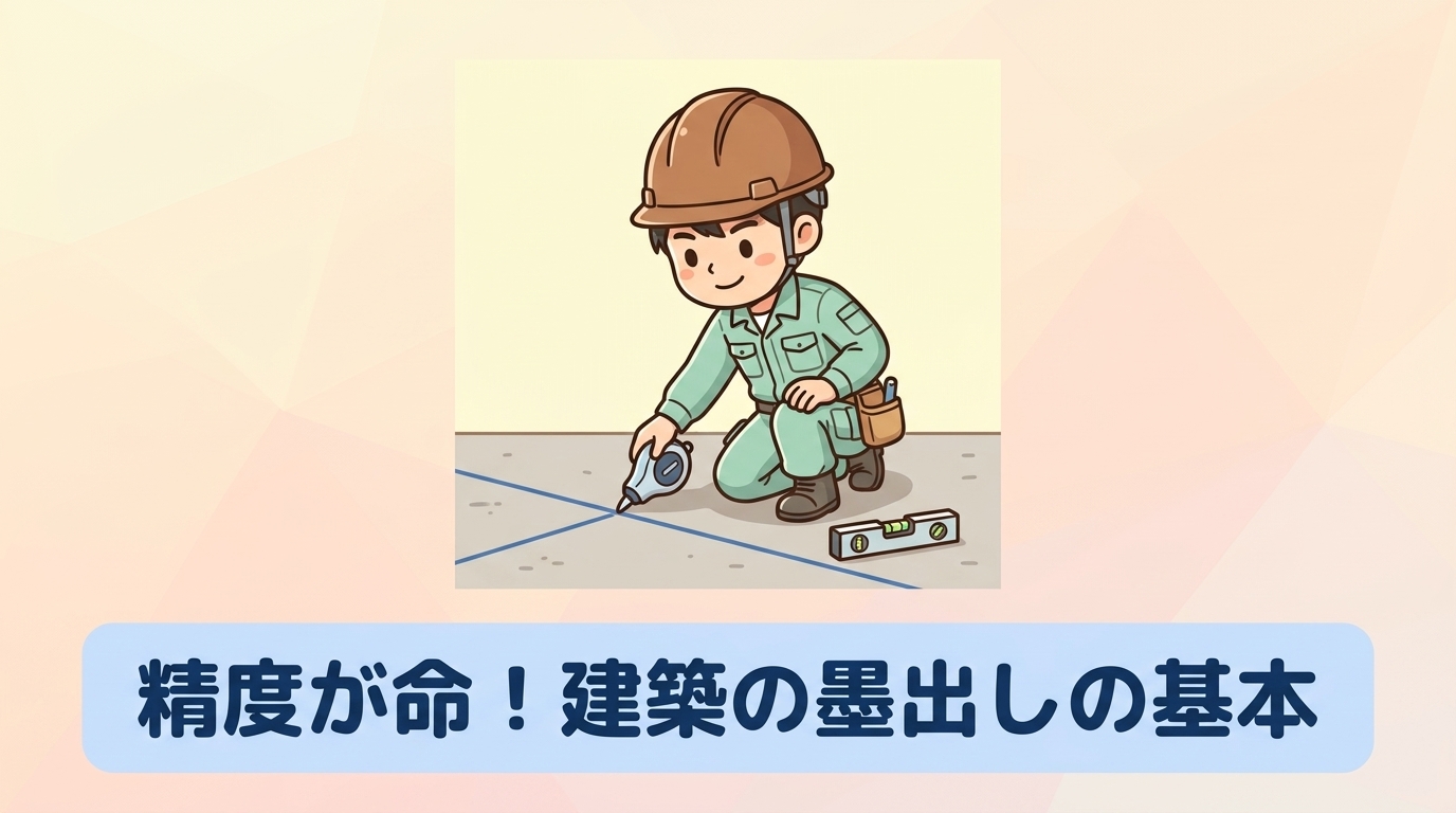 建築の墨出しとは？意味や精度の重要性と基礎知識を解説