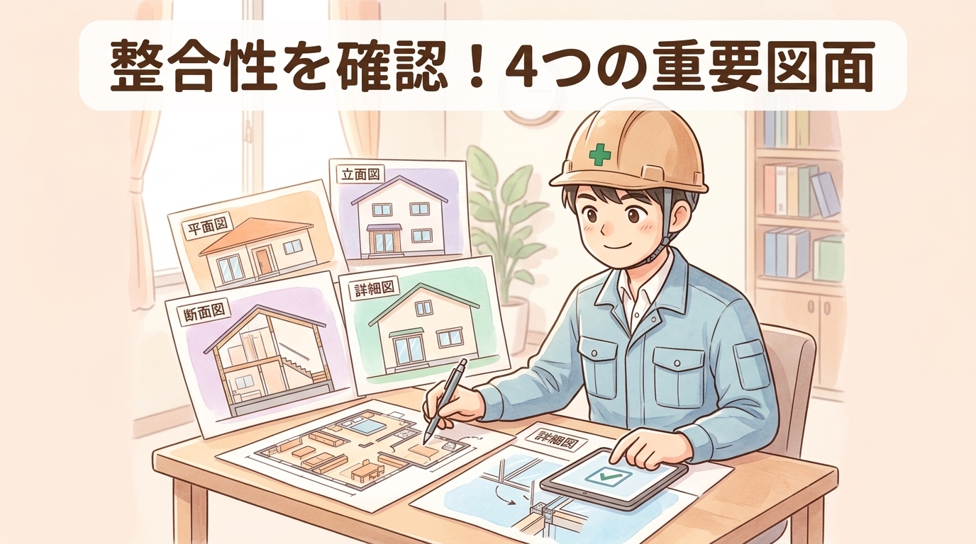 設計図書確認のチェックポイント！整合性を見る4つの図面