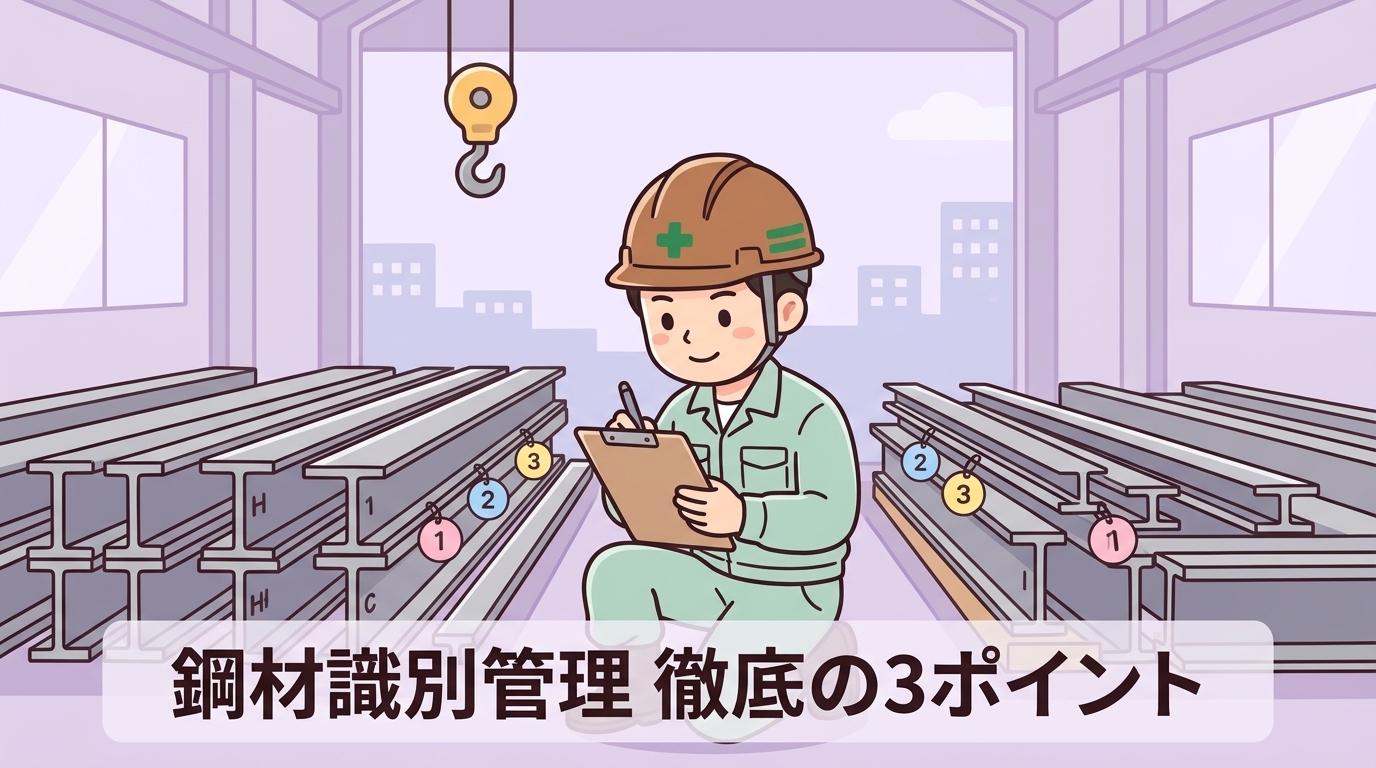 鉄骨製作工場の鋼材識別管理を徹底する3つのポイント
