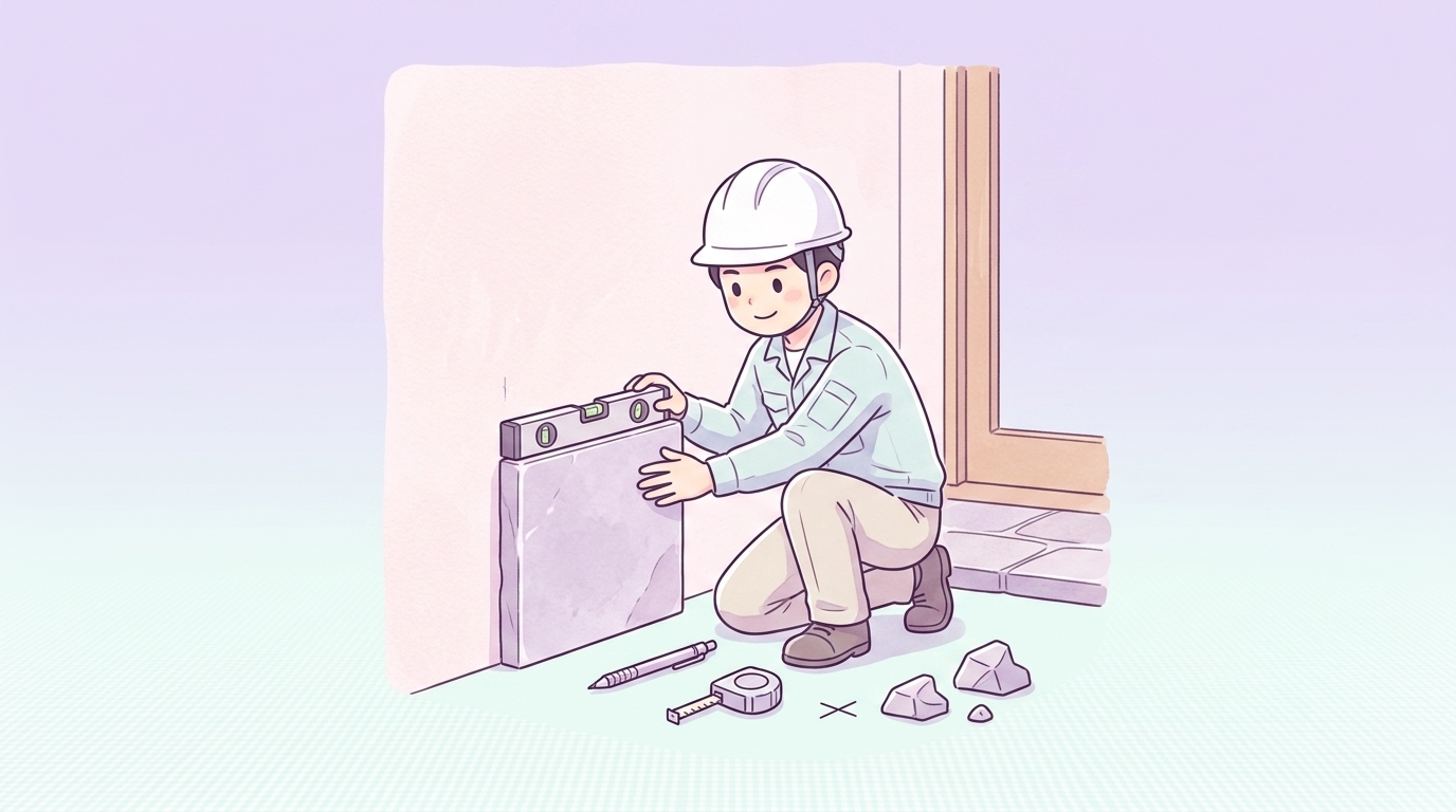 石工事の貼り代を確認し建具工事の墨出しを極めるコツ