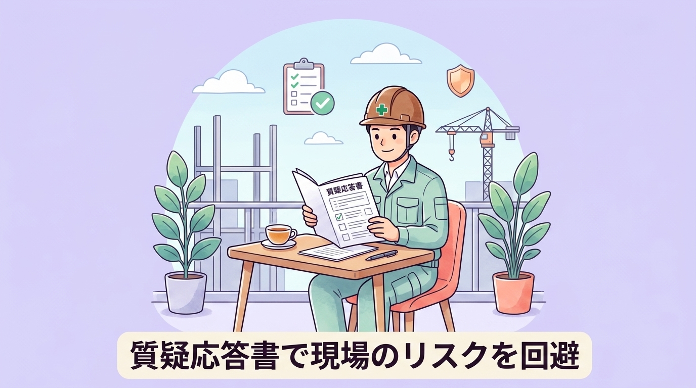 質疑応答書による書面管理で建設現場のリスクを回避する
