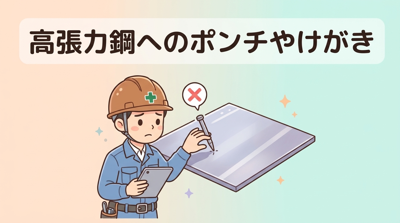 高張力鋼へのポンチやけがきがNGとされる理由