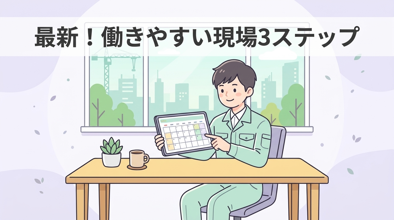 2026年最新!働きやすい現場を実現する3ステップ
