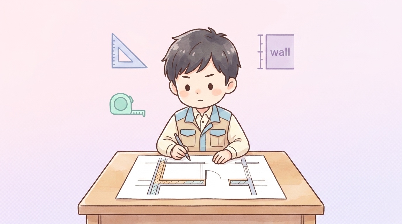 建具工事の墨出しで壁芯と建具芯の違いを理解する