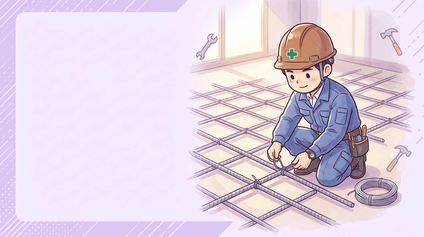 スラブ筋を正確に並べる組立の要点