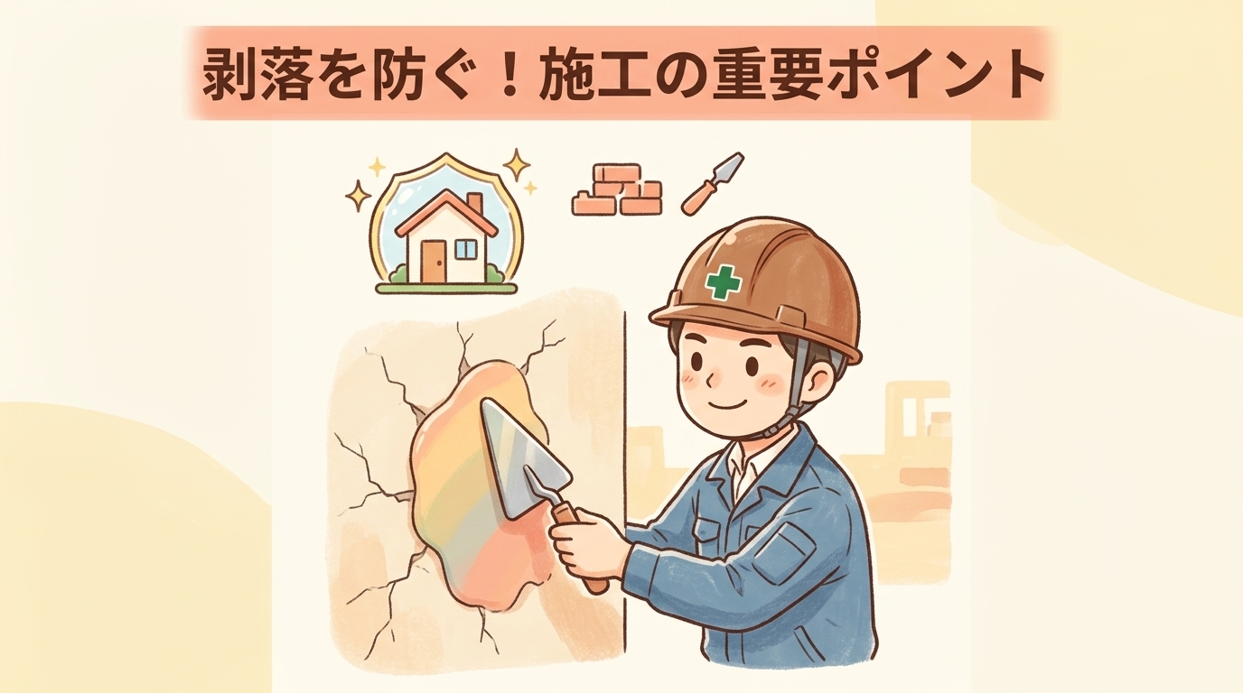 剥落を防ぐ施工工法のチェックポイント