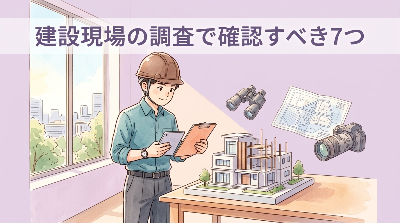 建設現場の調査で確認すべき7つの重要チェックポイント
