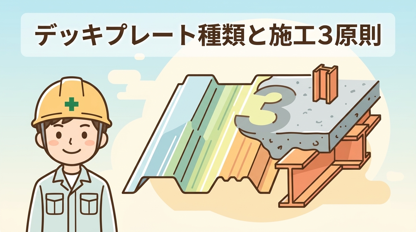 デッキプレートの種類と施工時に守るべきルール3つ