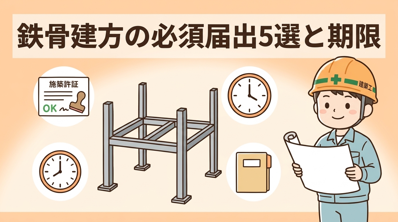 鉄骨建方前に必要な5つの届出と提出のタイミング
