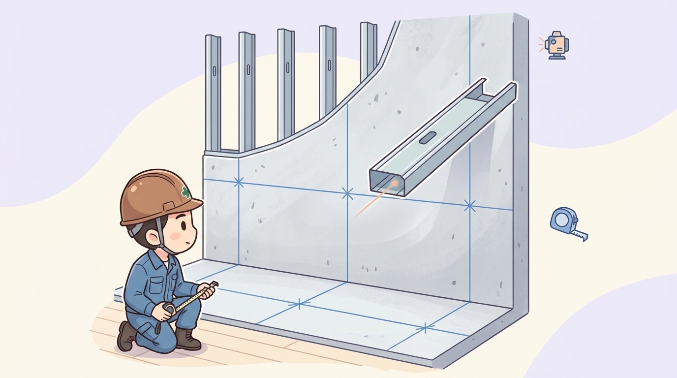 内装工事でLGS墨出しの壁・床・天井を管理する手順