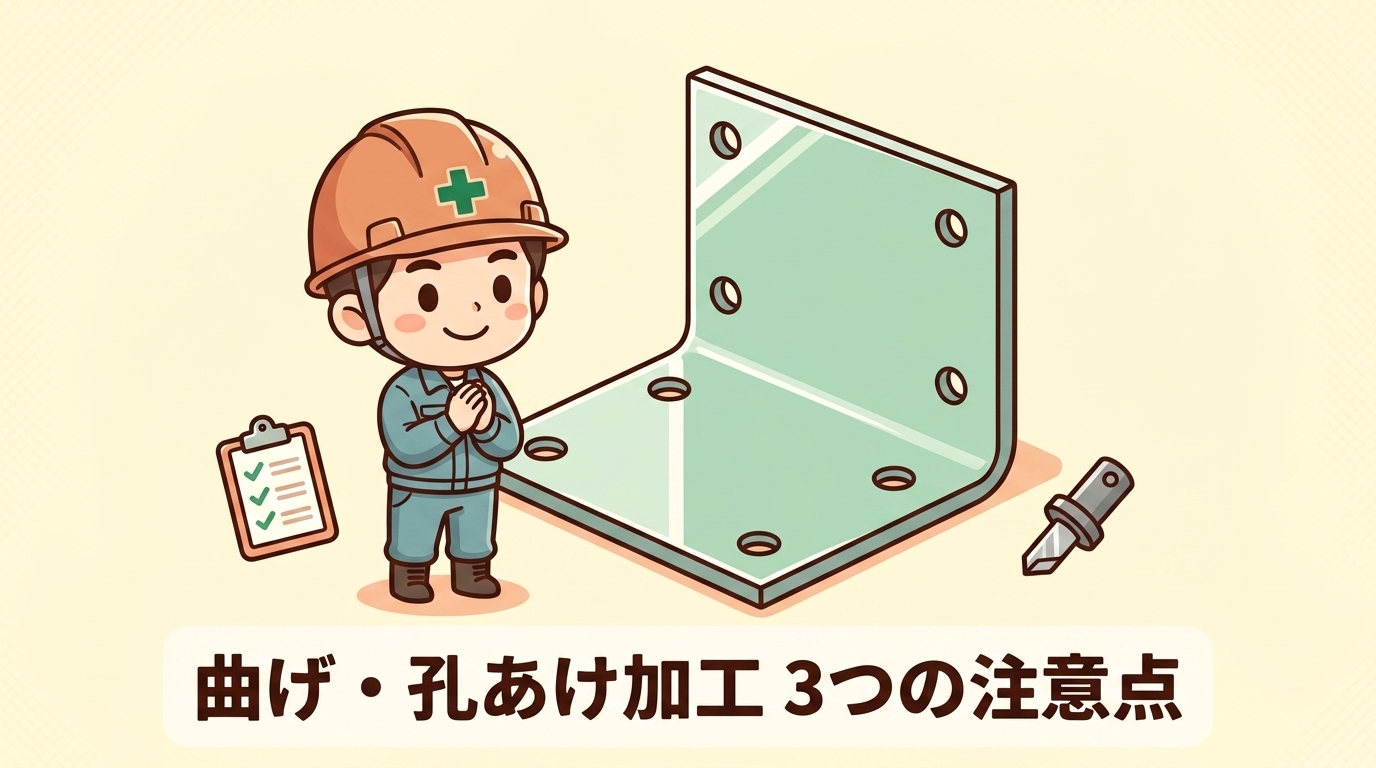 曲げ加工や孔あけの加工品質を守る3つの注意点