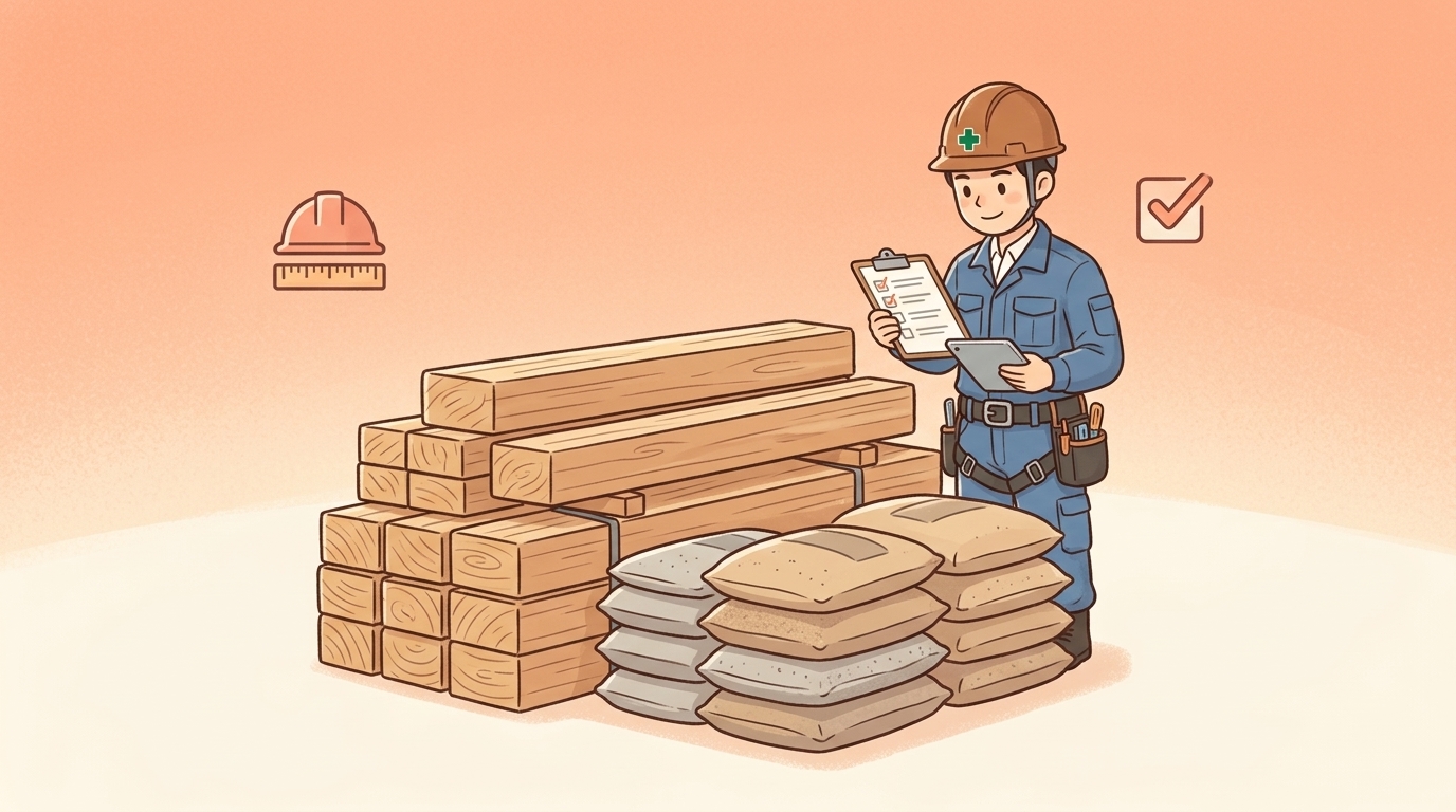 正確な施工を実現する材料の用語と一覧