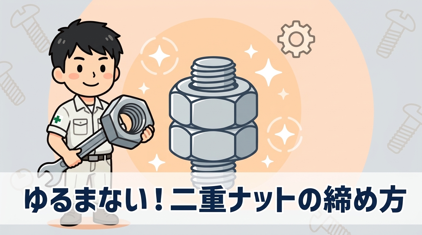 二重ナットと戻り止めの正しい締付け方法