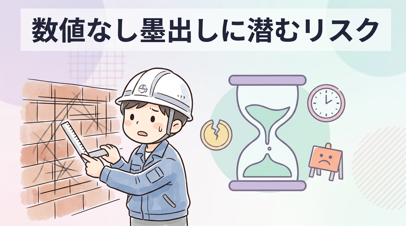 数値を書かない墨出しによるデメリット