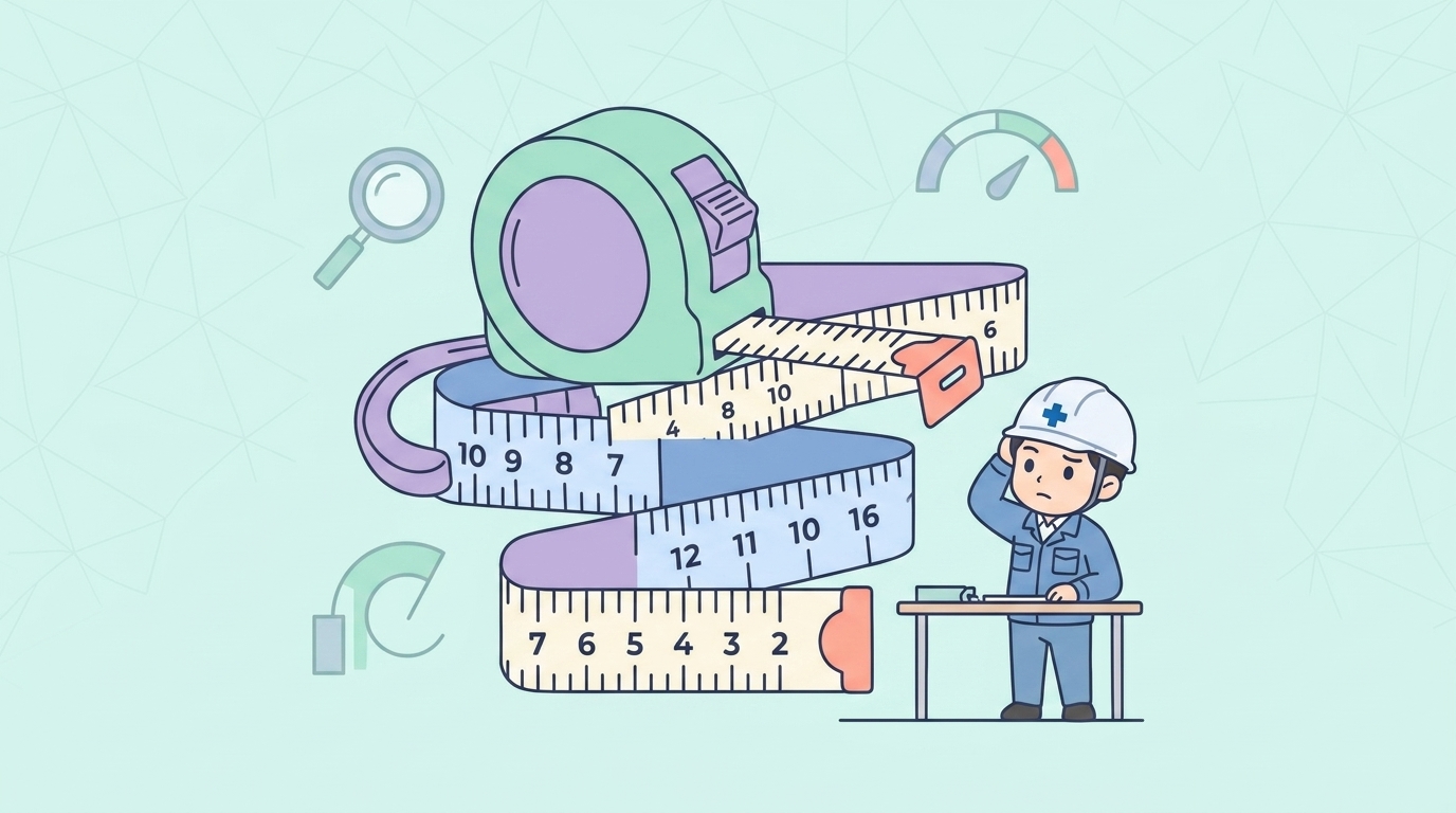 部位別による数値の差異に注意する