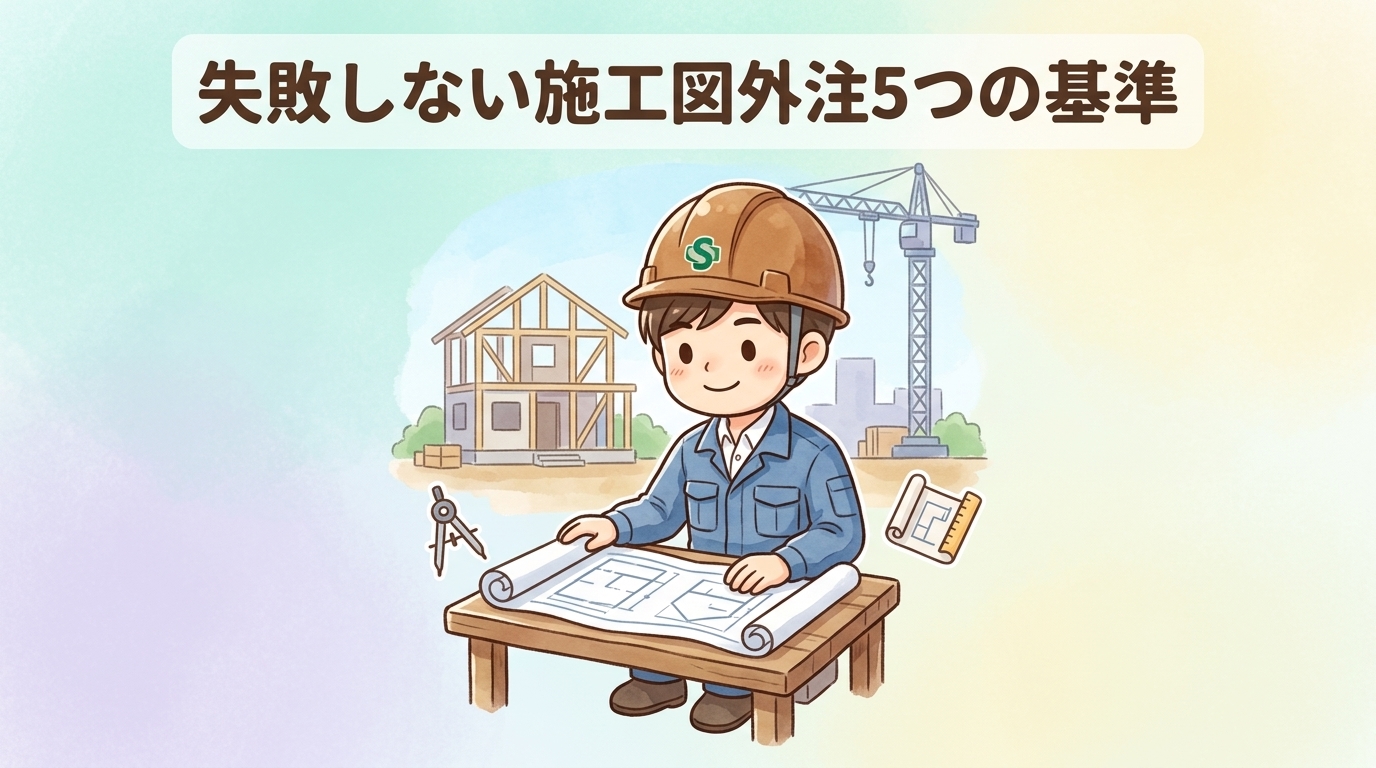 施工図作成会社への外注5つの基準