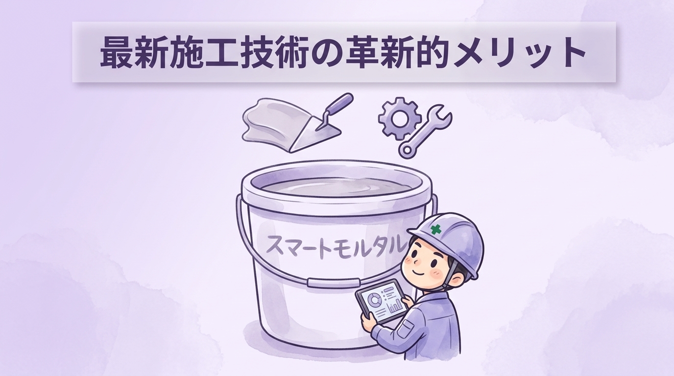 スマートモルタルなど最新施工技術のメリット
