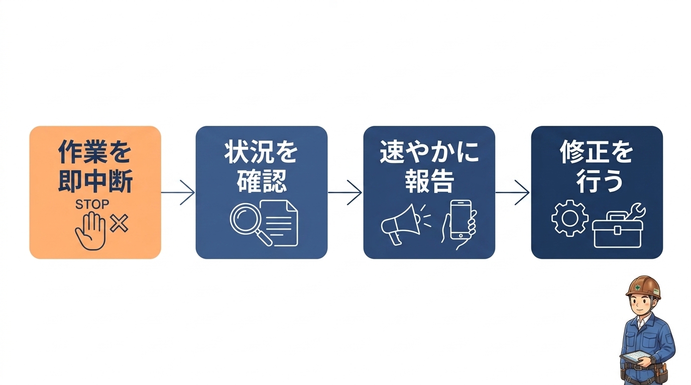 間違いに気づいた時の対処手順