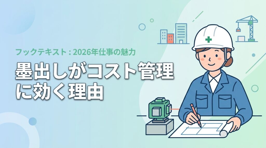 墨出しがコスト管理に効く理由は？建築施工管理技士が語る仕事のやりがい