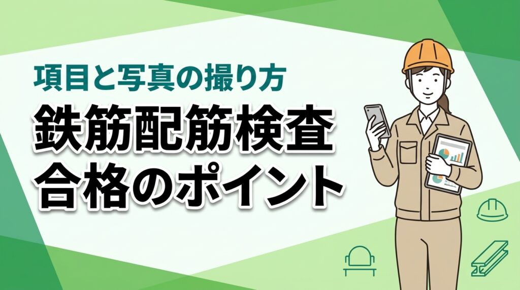 鉄筋の配筋検査を合格させるポイント！重要項目と工事写真の撮り方を伝授
