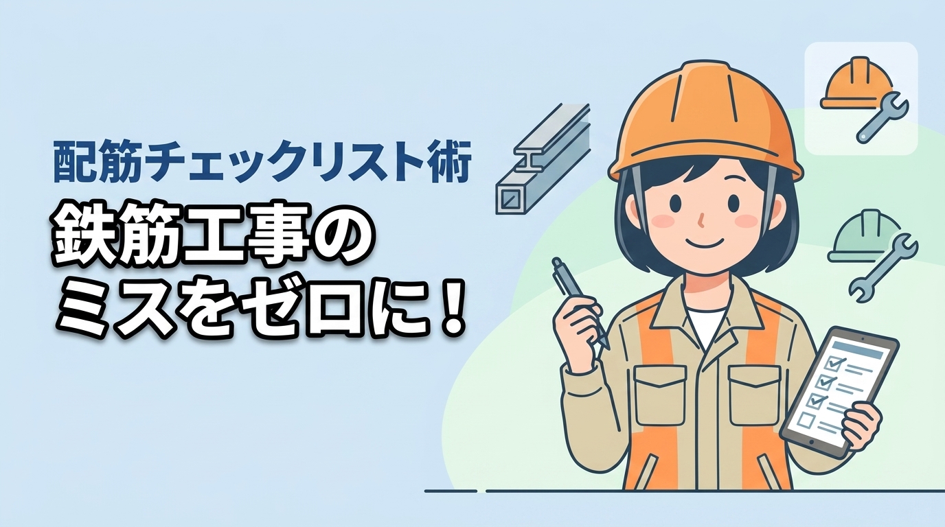 鉄筋工事のミスをゼロにする品質管理！配筋チェックリストの使い方と自主検査方法