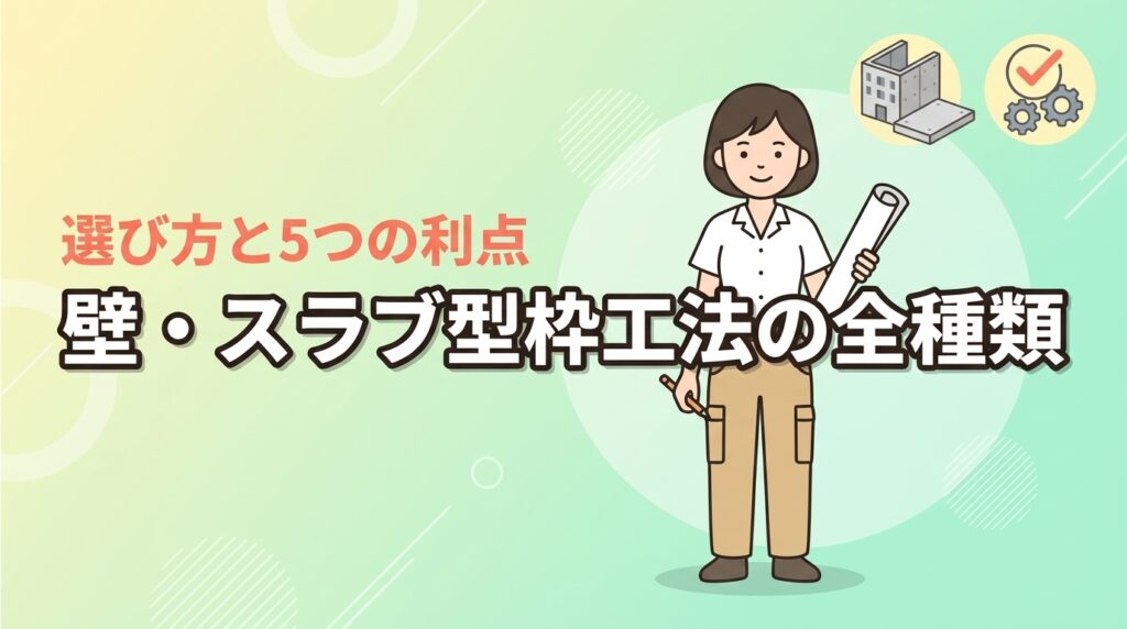 壁やスラブ型枠工法の種類を網羅！現場の状況に合わせた選び方と5つの利点