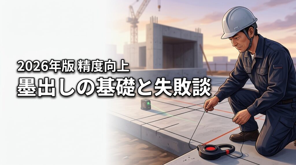 【墨出しとは】建築現場の精度を決める基礎知識と施工管理の失敗談