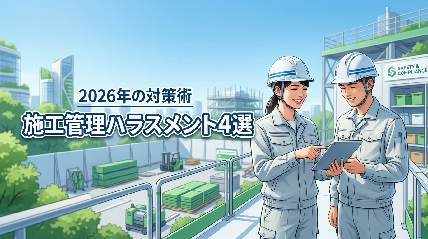 施工管理のハラスメント事例4選!サクラ先輩と後輩のハルキに学ぶイメージアップ術