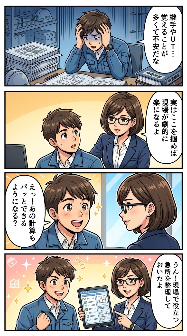 鉄筋,継手,種類,ガス圧接,規定,定着長さ,外観検査,超音波探傷試験,UT