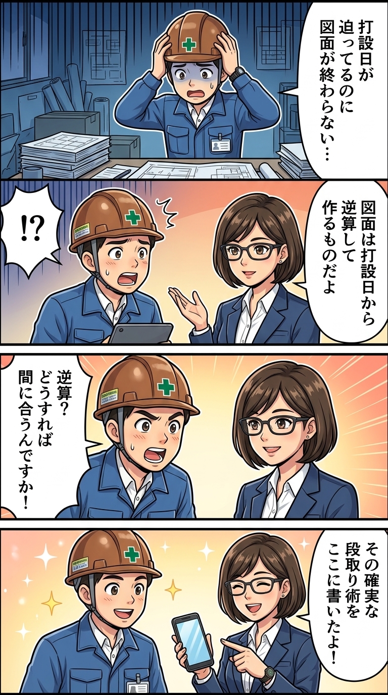 躯体図,いつまでに,施工図,作成,スケジュール,納期,段取り,逆算