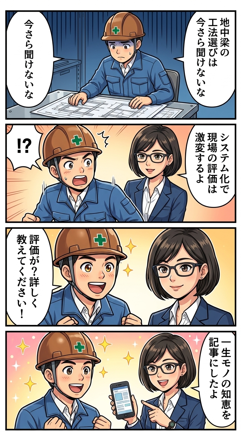 梁型枠工法,柱型枠工法,地中梁型枠,システム型枠