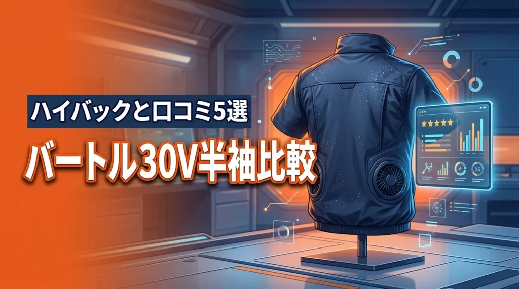 バートルの空調服2026ハイバック半袖を比較！口コミ5選と新型30Vの威力