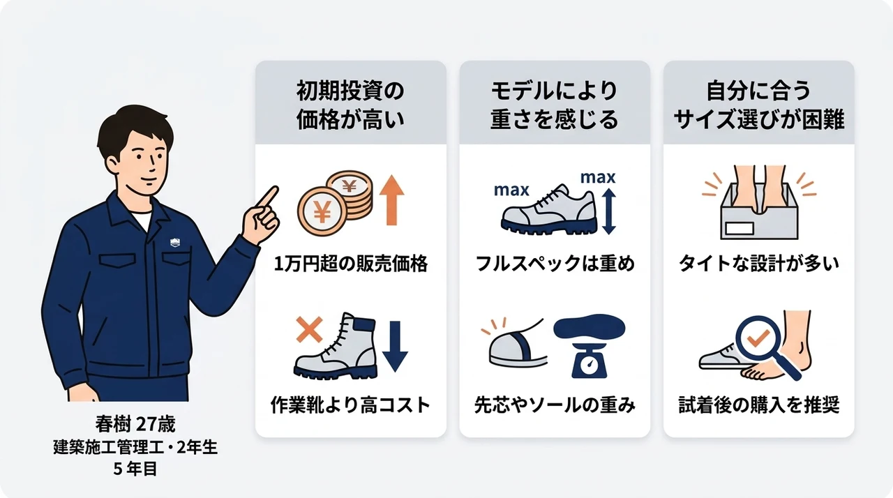 知っておきたい安全靴のデメリット