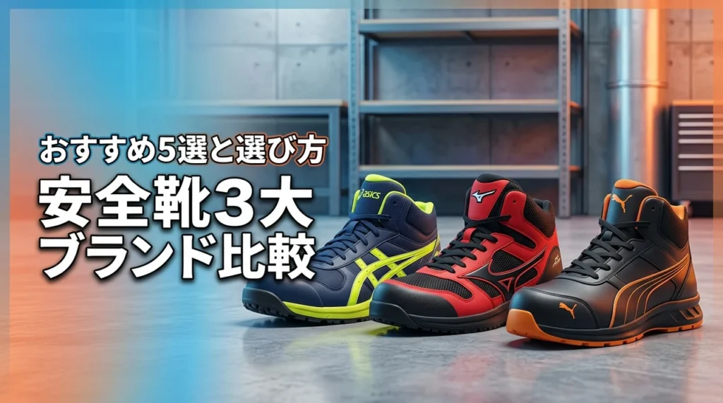 安全靴のアシックスとミズノとプーマを比較！プロが選ぶおすすめ5選と選び方