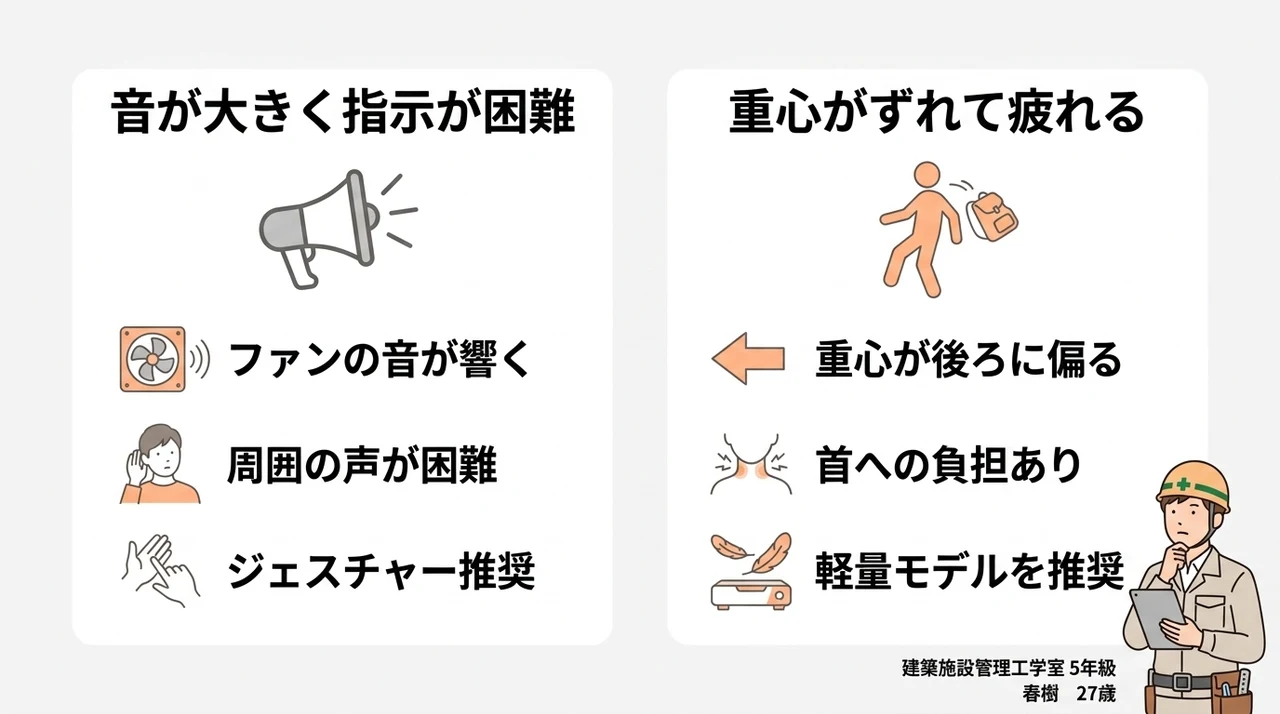 空調ヘルメット使用者の悪い口コミ