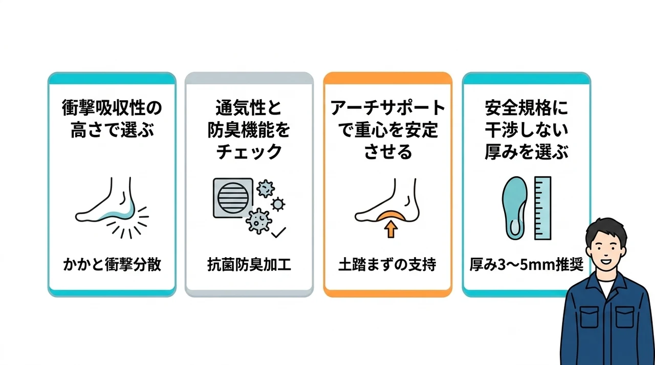 安全靴用インソールの失敗しない選び方