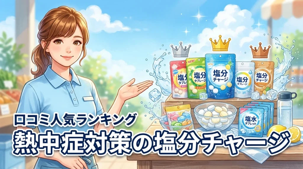 熱中症対策の塩分チャージで迷ったら？口コミで人気のおすすめ商品をランキング比較