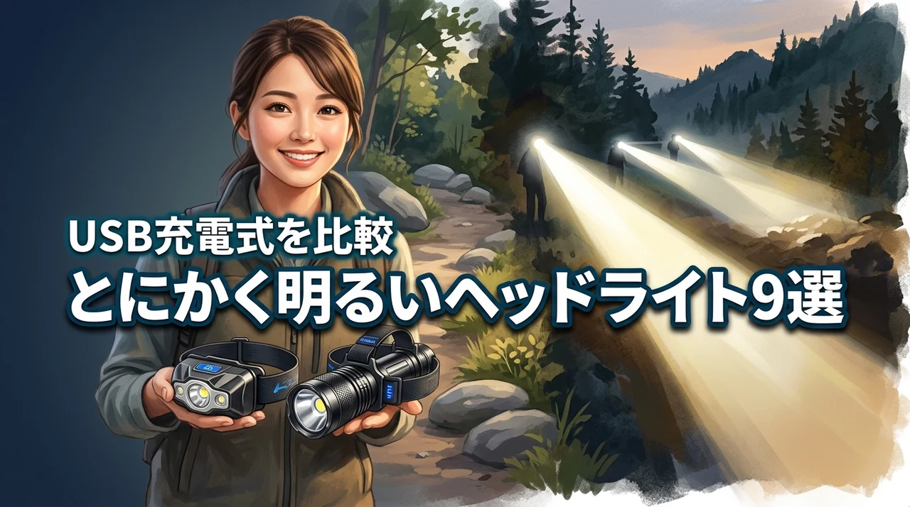 【迷ったらこれ】とにかく明るいUSB充電式のヘッドライトを比較!おすすめ9選