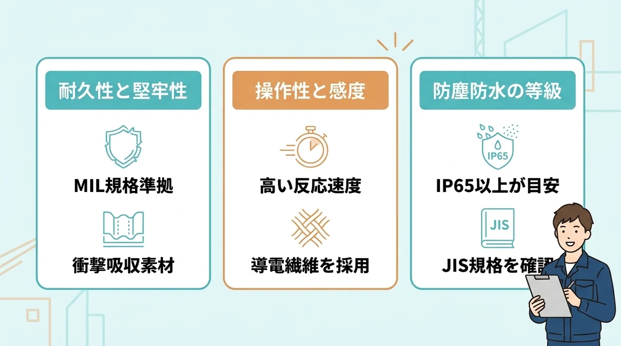 防水仕様やスマホ手袋などの失敗しない選び方