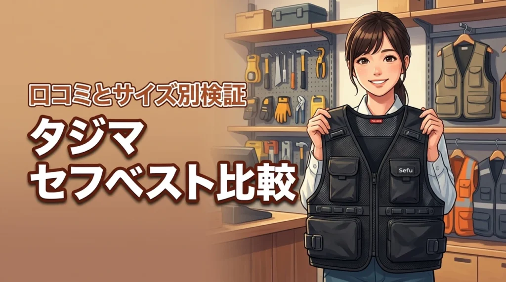 【タジマのセフベスト】口コミや評判を分析！腰袋より使いやすいかサイズ別に比較（記事のアイキャッチ画像）