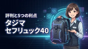 タジマのTAJIMAセフリュック40 SFBPZ-40評判口コミレビュー！利点5つ（記事のアイキャッチ画像）